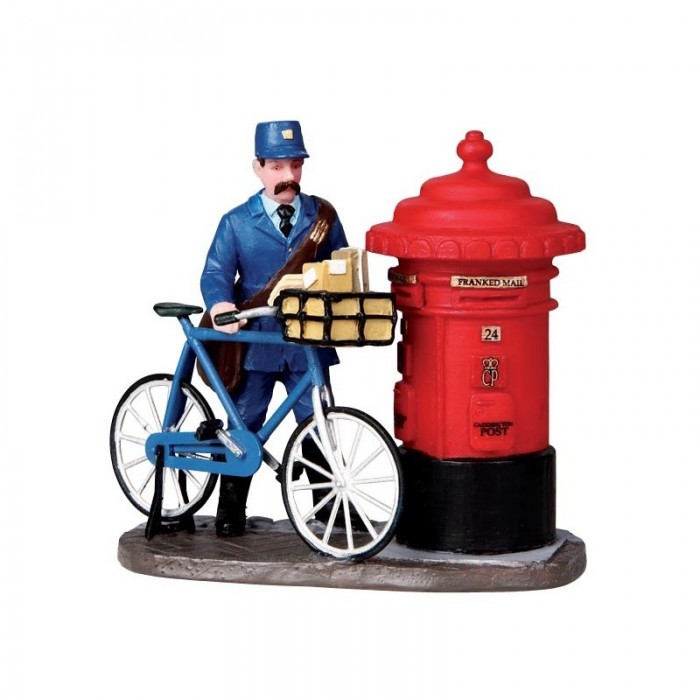 Figurines  Facteur à vélo et boite à lettre # 02753