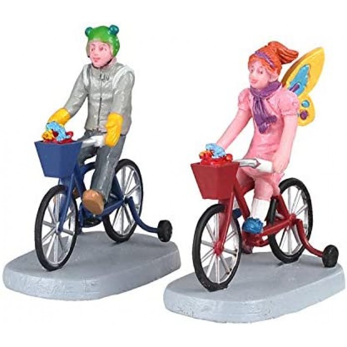 Figurines Enfants Déguisés a bicyclette #02909