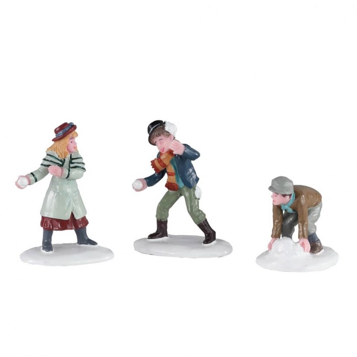 Snowball Skirmish Set Of 3 Figurines # 02942 