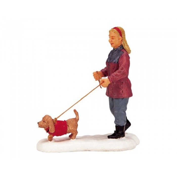 Figurines Femme promène son chien # 22568