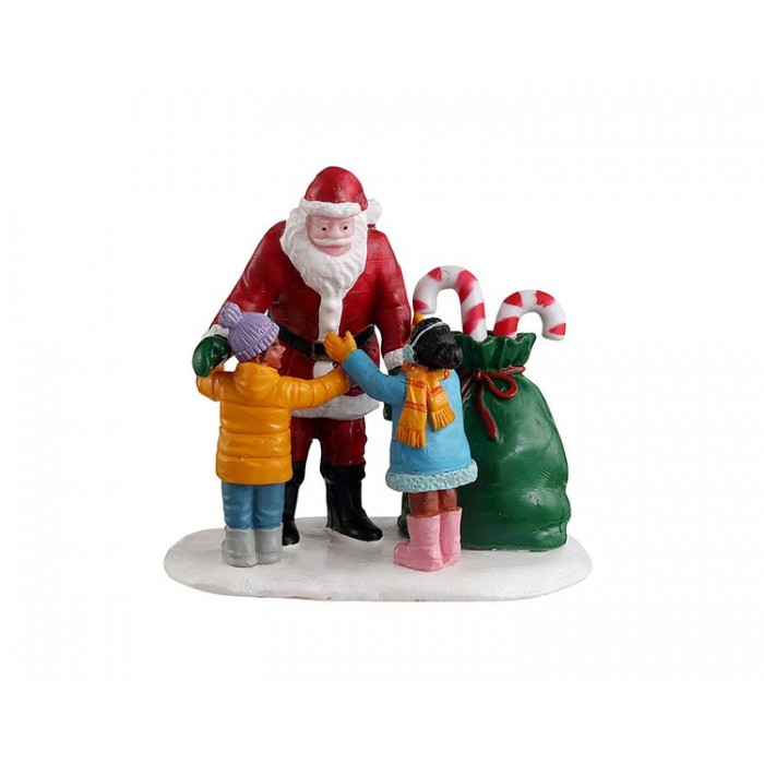 Figurines Père Noël reçoit un calin  # 32211