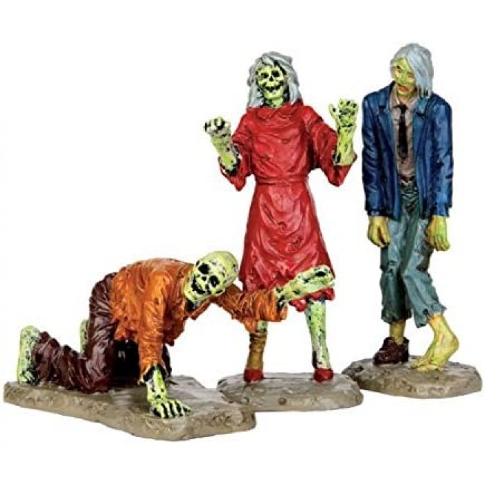 Walking Zombies, Set Of 3 Figurines # 42219
