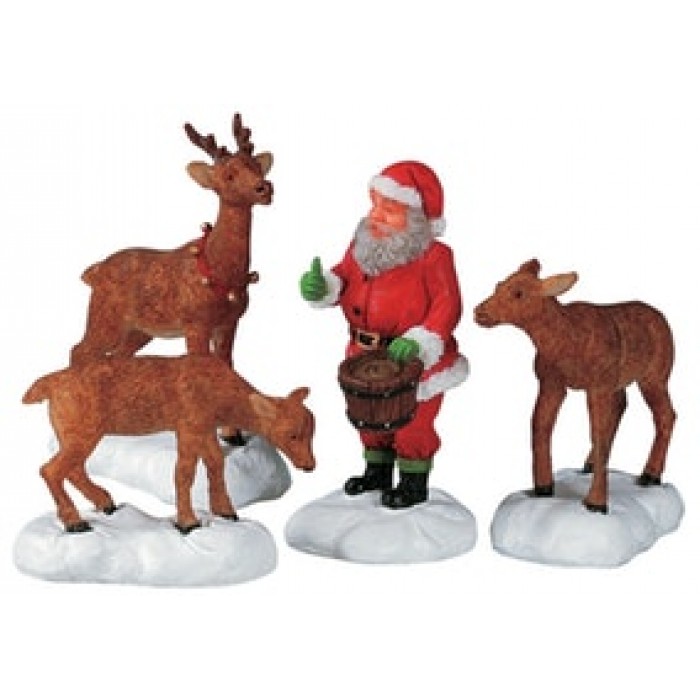 Figurines Père Noël et ses rennes # 52146         