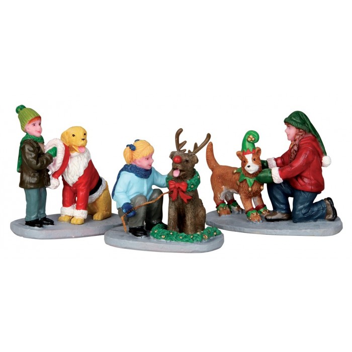 Figurines Habillage de Chien de Noël par les enfants  # 52358       
