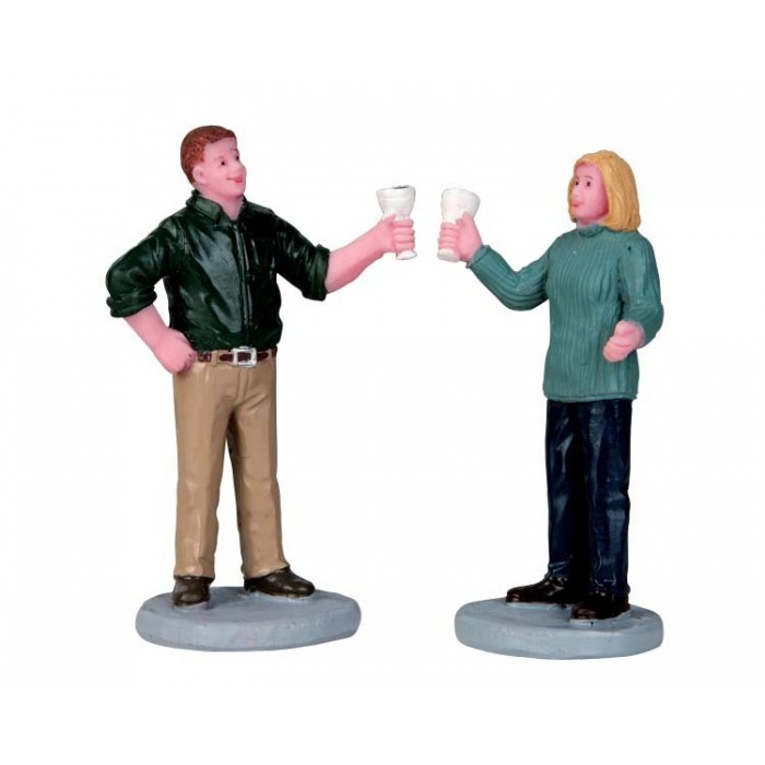 Figurines Couple levant leur verre # 52386