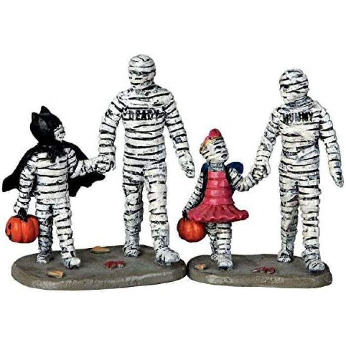 Figurines Famille squelette passant Halloween # 62423