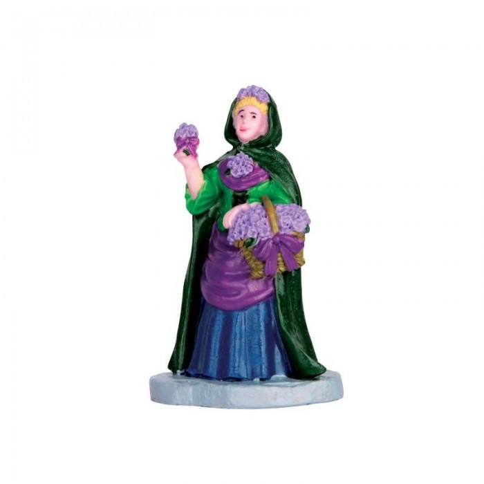 Figurines Vendeuse de fleurs violettes  # 62452