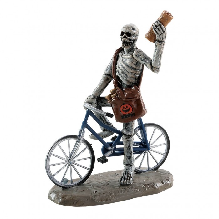 Figurines Squelette passant le journal à vélo # 82568