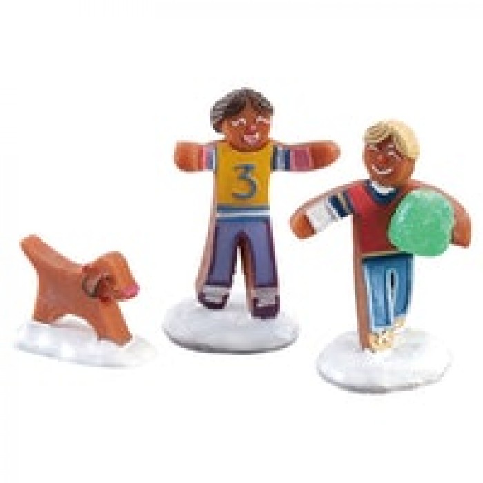 Figurines Enfants en pain d'épice joue au football # 82591