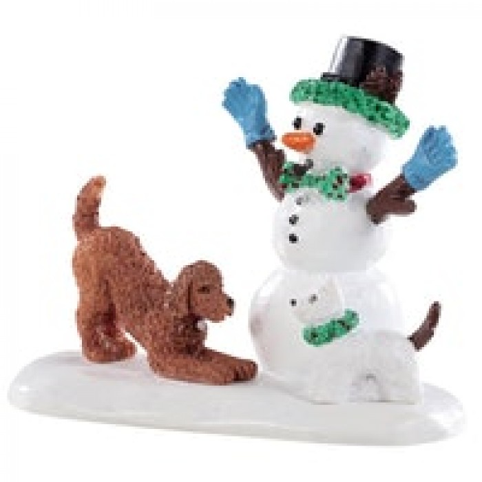 Figurines Bonhomme de neige avec un chien # 92756