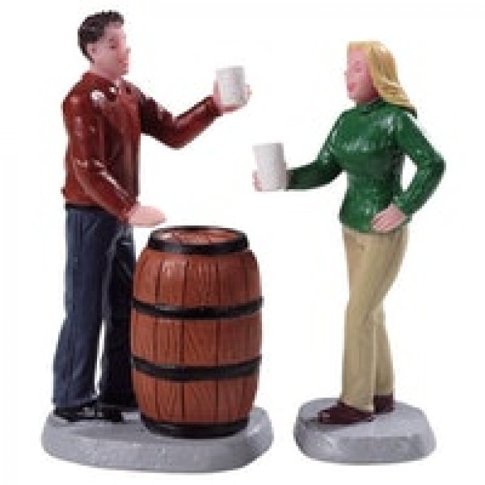 Figurines Homme et Femme avec baril de bière #  92769