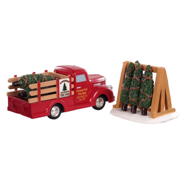 Livraison d'arbre de Noël avec camion Pièce de table # 93423